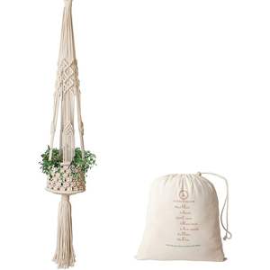 Macramé colgante de pared hecho a mano, calidad estándar, suministro indio - Product Image 1