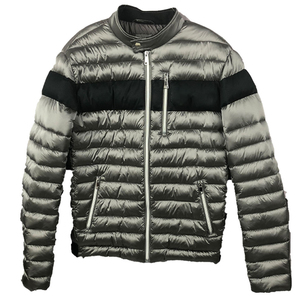 Veste d'hiver matelassée à capuche en toile de nylon/polyester, logo personnalisé sur le devant, taille plus, vestes matelassées pour hommes, respirantes, coupe-vent, séchage rapide - Product Image 5