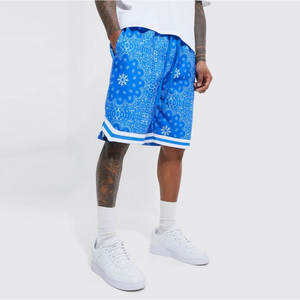 Shorts de basketball pour hommes grande taille, respirants, en mesh, avec broderie personnalisée, impression par sublimation, évacuation de l'humidité, séchage rapide - Product Image 4