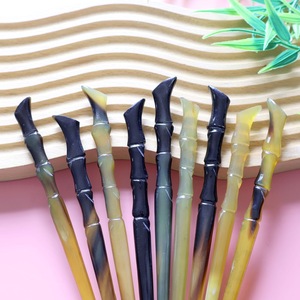 Polished <b>Finish</b> Buffalo Horn <b>Hair</b> Pins for Women's Ox Horn <b>Hair</b> Styling <b>Stick</b> Natural Accessory - Product Image 2