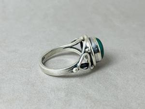 Nouvelle bague en pierres précieuses malachite chaude 925 en argent Sterling 925 nouveauté bijoux en argent pierre verte bagues minimalistes bagues personnalisées - Product Image 4