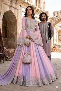 Costume traditionnel pashtun kuchi avec des motifs audacieux, robe longue en mousseline de soie pour femmes avec broderie authentique faite à la main - Product Image 4