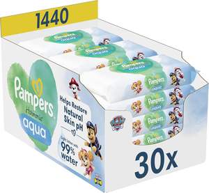 Toallitas Húmedas para Bebé Pampers Harmonie Aqua Paw Patrol, 1440 Toallitas (30 x 48 Piezas) - Product Image 2