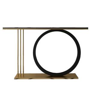 ONI Contemporary Luxury <b>Console</b> <b>Table</b> CST052 with Convertible Stone Top and Iron Frame <b>for</b> <b>Entry</b> or Accent Space - Product Image 6