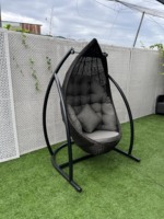 Fauteuils suspendus d'extérieur modernes en rotin et aluminium pour patio, jardin, villa, ferme, parc, salon et salle à manger