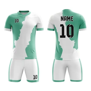 Dry Soccer Wear Sets Poliéster Unisex Colores sólidos Manga corta Fútbol Jersey /kit - Product Image 1