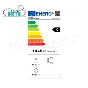 Equipo de Refrigeración Comercial Forcar G-GN4100TNG, 553 Litros, 4 Puertas de Vidrio, Temperatura Controlada Modelo Refrigerado Ventilado -2/+8C - Product Image 1