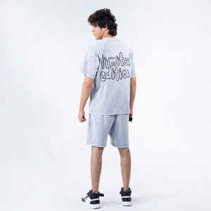 ชุดกางเกงขาสั้น2ชิ้นของผู้ชายชุดสั้นใส่ได้ทั้งชายและหญิงชุดฤดูร้อนออกแบบโลโก้ได้ตามที่ต้องการ - Product Image 3