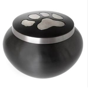 Urna de cremación de aluminio hecha a mano con elegante diseño de mármol cultivado, urna de recuerdo conmemorativa para cenizas de mascotas - Product Image 6