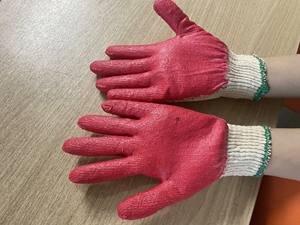 Gants en latex enduits de caoutchouc vietnamien Gants de travail de sécurité antidérapants anti-coupures Semi-revêtement Coton réutilisable Protection Jardin - Product Image 4