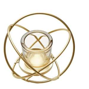 Bougeoir décoratif de table personnalisé avec revêtement en or Forme ronde élégante pour l'éclairage de Noël de l'hôtel à la maison-Bougies votives - Product Image 3