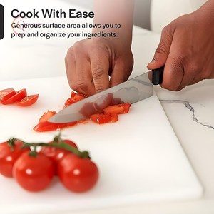 Planche à découper en marbre pur naturel la plus élevée de luxe avec motif en pierre Rectangle Style moderne classique pour vaisselle ustensiles de cuisine - Product Image 3