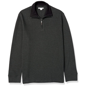 เสื้อสเวตเชิ้ตแฟชั่นใหม่สำหรับผู้ชาย สไตล์ลำลองสำหรับฤดูหนาว ผ้าฝ้าย 100% คอซิป ¼ ซิป น้ำหนักเบา นุ่ม สวมใส่สบาย แขนยาว กันลม - Product Image 1