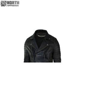 Chaqueta de piel de vaca para motocicleta Logotipo y diseño personalizados Cuero de alta calidad y precios al por mayor para hombres Chaqueta de Bombardero - Product Image 5