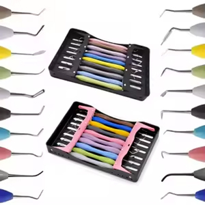 Kit de Restauración Dental Manual de 7 Piezas con Mango de Silicona, Instrumento de Relleno de Composite, Autoclavable, con Certificación CE - Product Image 3