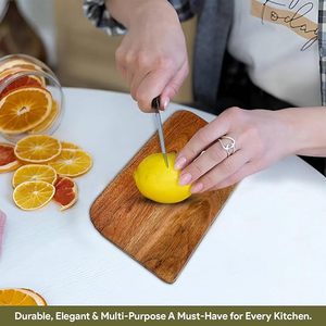 Tabla de Cortar de Madera Ecológica con Tratamiento No Tóxico, Tabla de Cortar de Madera Extra Gruesa para Trabajos de Corte Pesado - Product Image 4