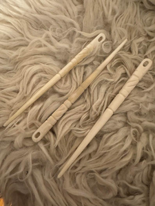 เข็มถักไหมพรมรูปกระดูกควายขัดด้วยมือเป็นมิตรต่อสิ่งแวดล้อมอินเดีย - Product Image 2