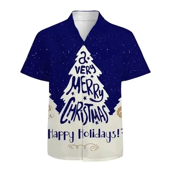 3 डी मुद्रित क्रिसमस ट्री शर्ट फैशन यूनिसेक्स मजेदार नए साल कैजुअल लैपल लंबी आस्तीन शर्ट स्नोफ्लेक शर्ट शीर्ष