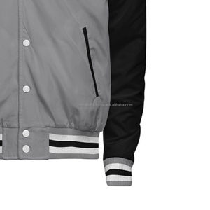 Veste universitaire en toile pour homme de haute qualité, coupe ajustée, respirante, hiver, avec service de personnalisation OEM, veste universitaire pour homme - Product Image 6