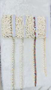 Bordure de petite largeur Guipure broderie Soluble dans l'eau fil laiteux garniture de dentelle garniture de dentelle de Polyester durable coupe de dentelle - Product Image 6