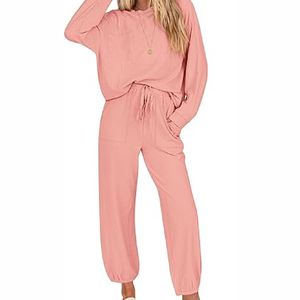 ชุดวอร์มผ้าฝ้าย100% หนาสำหรับผู้หญิงชุดวอร์มมีฮู้ดพิมพ์ลายสีพื้นขั้นต่ำ2สำหรับฤดูหนาวโลโก้ที่กำหนดเอง - Product Image 3