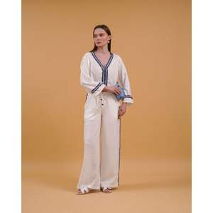 Pantalons en jean rayés pour femmes en gros, ensemble parfait pour toutes les tenues - Product Image 2