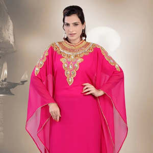 Kaftan islámico marroquí moderno para mujer Vestido de playa largo hasta el suelo con mangas largas transpirables ODM Supply - Product Image 1