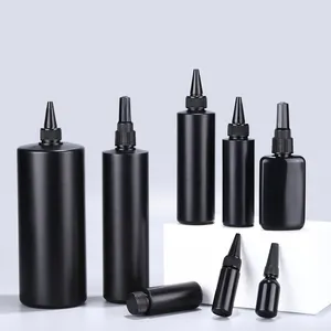 Factory Wholesale Black HDPE Empty Plastic Super Glue Applicator Squeeze Dropper Tip Bottle