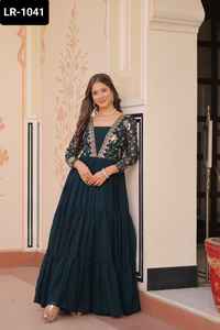 Les plus belles femmes de mariage et de festival portent des collections de vêtements à prix bon marché Readu to Wear Anarkali Gowns - Product Image 5