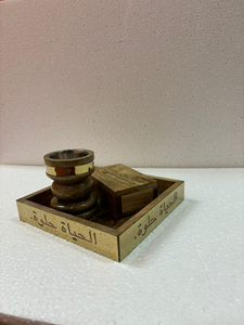 Premium Quality Traditional Oud Bakhoor <b>Burner</b> Bamboo Wood Religious for Majlis Meditation Gifting Handmade India Customized - Product Image 6