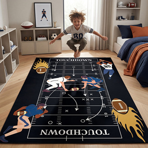 Mimoza Kids Football Play <b>Rug</b> Interactive Sports Carpet Digital Printed Non Slip Playroom Bedroom Educational Mat OEM ODM - Product Image 6