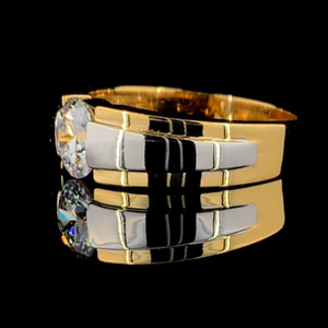 <span class=keywords><strong>Gents</strong></span>エンゲージメントリングユニークなデザイン男性用リングダイヤモンド10K 14K 18K 22Kゴールド男性用ジュエリーダイヤモンドソリティア上品なデイリーウェアリング - Product Image 3