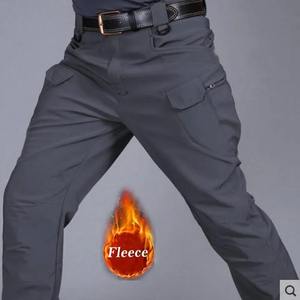 Pantalon tactique en toile pour homme, imperméable, respirant, écologique, style formel multi-poches, taille élastique, 100% - Product Image 4