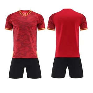 Conjunto de camiseta de fútbol de equipo personalizado de alta calidad, 100% poliéster, armadura acolchada de secado rápido, uniforme de liga de fútbol Unisex, Kit de diseño OEM - Product Image 4