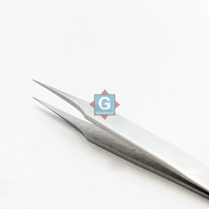 Pinces à épiler en acier inoxydable pour extensions de cils - Pointe lisse durable, couleur et logo personnalisables - Product Image 2