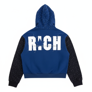 เสื้อฮู้ดผู้ชายสไตล์อินเทรนด์ เหมาะสำหรับสวมใส่ทุกวัน แฟชั่นสตรีทสไตล์ ชุดลำลอง ผ้าฝ้ายผสม - Product Image 2