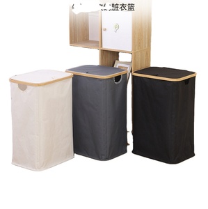 42*32*75CM <span class=keywords><strong>Panier</strong></span> à Linge Sale <span class=keywords><strong>avec</strong></span> Poignées de Couvercle Pliable Lavable en Machine Sac Intérieur Chambre Cube à Linge Jouet Snacks Boîte de Rangement - Product Image 3