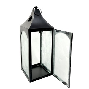 Best Price in India Black Matte Metal <b>Lantern</b> Handmade Attractive Pillar <b>Holder</b> Customized Size for Home Decoration <b>Candle</b> Jars - Product Image 6