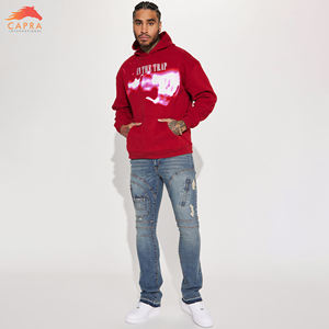 Street Style Custom Men Hoodies Blank Plain Bulk Winter Men's Trending Pullover Bordado Hoodies - Product Image 3