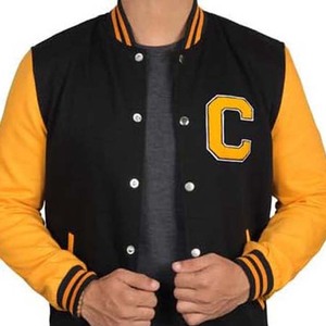 Top Tendances Vente Hommes Hiver Varsity Vestes Haute Qualité Toile Col Montant Collège Baseball Veste Personnalisable - Product Image 3