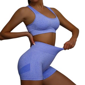 Conjunto de Yoga para mujer, conjunto de 2 piezas de talla grande, conjunto de Yoga de alta elasticidad, conjunto de ropa deportiva, transpirable, de secado rápido - Product Image 3