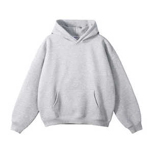 Haute qualité hommes coton à capuche hiver bouffant pull chaud sweat à capuche motif solide uni teint tricoté tissu - Product Image 2