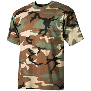 T-shirt 100% coton de haute qualité, design personnalisé, t-shirt à manches courtes à col rond camouflage pour homme - Product Image 2