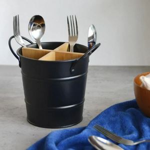 Indian Exporter Offers Best Quality Metal Bucket Wood Partition Cutlery Holder Spoon Kitchen Use Spoon Rests Pot <b>Clips</b> Low Price - Product Image 5