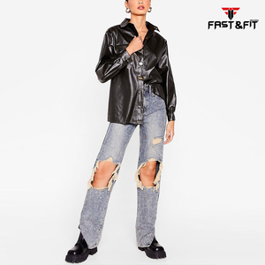 เสื้อหนังผู้หญิงออกแบบเองปากีสถานทําเสื้อหนังราคาถูกสั่งทําพิเศษสําหรับขาย - Product Image 6