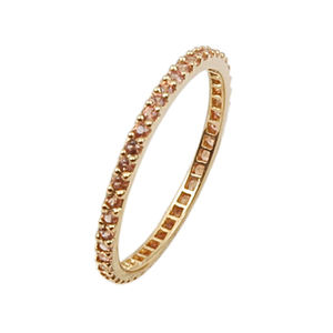 Anillo de Bodas de piedra blanca de circón de Plata de Ley 925 minimalista chapado en oro de diseño de lujo - Product Image 3