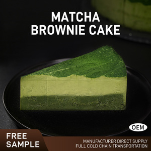 Gâteau au fromage matcha faible en gras, surgelé, taille 8 pouces, avec des flocons de chocolat - Product Image 3