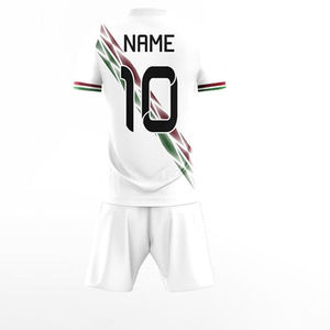 Maillots de football de football personnalisés de haute qualité ensemble d'uniformes d'entraînement à impression numérique Logo du club nom de l'équipe adultes vert 100% Polyester - Product Image 4