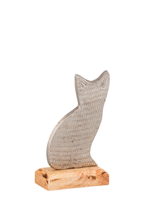 Sculpture d'art moderne en métal en forme de cerf finition argentée écologique pour la décoration de table et de bureau de villa intérieure à la maison - Product Image 5
