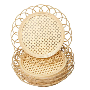 Design fantaisie rond rotin tasse à thé caboteur table rotin tapis et tampons qualité Standard Restaurant rotin sous-verres plateau à thé - Product Image 3